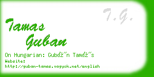 tamas guban business card